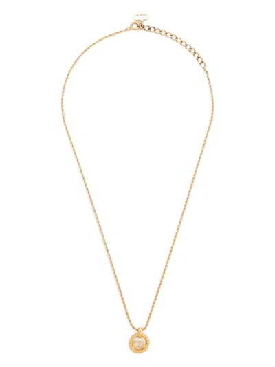Pre-owned Dior Cd-pendant Necklace In Gold