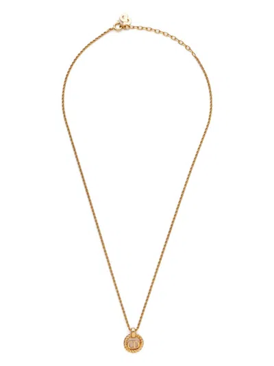 Pre-owned Dior Cd-pendant Necklace In Gold