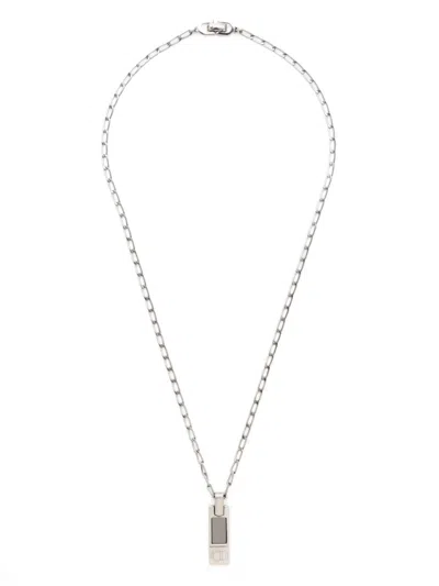 Pre-owned Dior Cd-pendant Necklace In Silver
