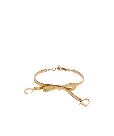 Dior Cd Ribbon Bracelet In Gold