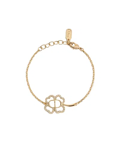 Dior Cd Shiny Clover Bracelet In Gold