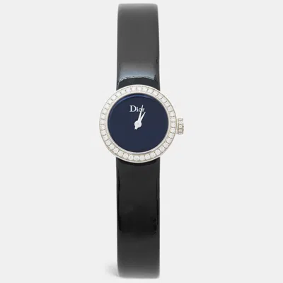 Pre-owned Dior Cd040110-j Women's Wristwatch 19 Mm In Black