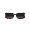 Dior Signature S12i 53mm Rectangular Sunglasses In Black