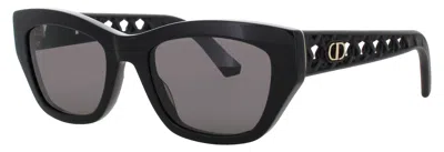 Dior Cd40181i Acetate Sunglasses 53-20-140 In 01a - Shiny Black / Smoke