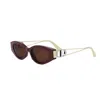 Dior 30montaigne B6i 51mm Oval Sunglasses In Brown