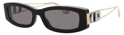 Dior Cd40221i Sunglasses 54-17-130 - Acetate/metal - Case Included In 01a - Shiny Black / Smoke