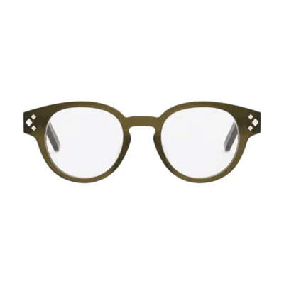 Dior Cddiamondor1i5500 Round Full Rim Eyeglasses In Burgundy