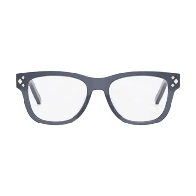 Dior Cddiamondos1i3000 Diamond-embellished Square Eyeglasses In Blue