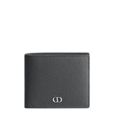 Dior Cdicon Bifold Wallet In Gray
