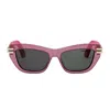 Dior C B2u 73a0 Rosa Trasparente Lucido Sunglasses