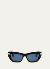 Dior Eyewear Butterfly Frame Sunglasses In Dhav/blu