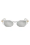 Dior C B3u Sunglasses In Shiny Palladium / Smoke Mirror