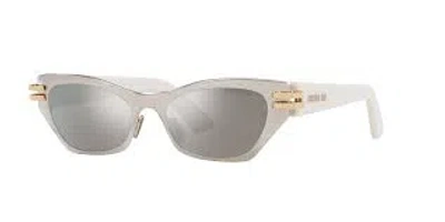 Dior C B3u F0a4 Smoke Mirror Cat Eye Ladies Sunglasses Cd40143u 16c 53 In ["grey"]