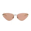 Dior C B5u Cat-eye Metal Sunglasses In Pink
