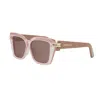 Dior C S1f Violet Square Ladies Sunglasses Cd40149f 74y 56 In Pink