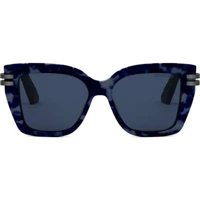 Dior 'c S1i 52mm Square Sunglasses In Blue