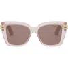 Dior S1i Square Sunglasses, 52mm In Pink/other/violet