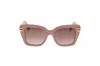 Dior C S1f Brown Square Ladies Sunglasses Cd40149f 72f 56 In 72f - Rose