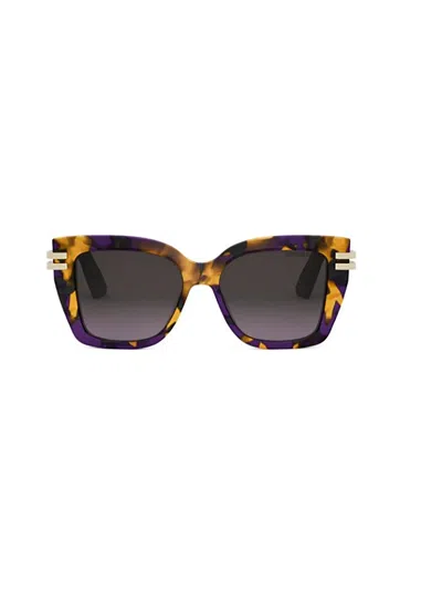 Dior C S1i Sunglasses In Purple Orange Havana Gradient
