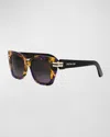 Dior Square Frame Sunglasses In Havana