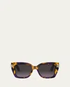 Dior Square Frame Sunglasses In Havana