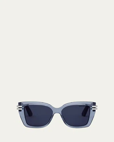 Dior C S1i Sunglasses In Shiny Blue/blue