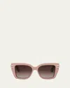 Dior Full-frame Sunglasses In Shiny Pink Gradient Brown