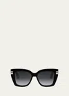 Dior C S1i Sunglasses In Shiny Red Smoke