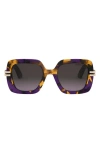 Dior C S2i 52mm Gradient Square Sunglasses In Purple Orange Havana Gradient