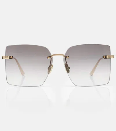 Dior C S3u Square Sunglasses In Gold
