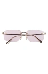 Dior C S4u Rectangular Sunglasses In Gold