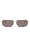 Dior C S4u Rectangular Sunglasses In Brown