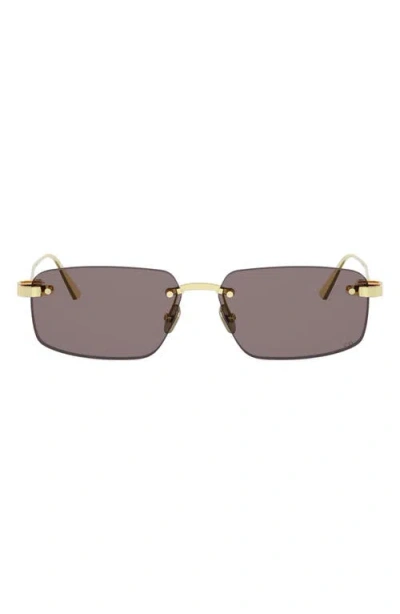 Dior C S4u Rectangular Sunglasses In Brown
