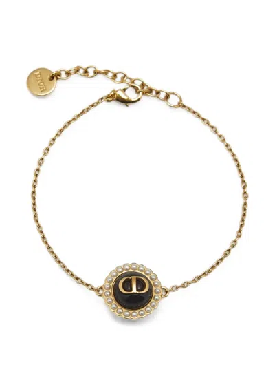 Pre-owned Dior Cd-logo Bracelet In Gold