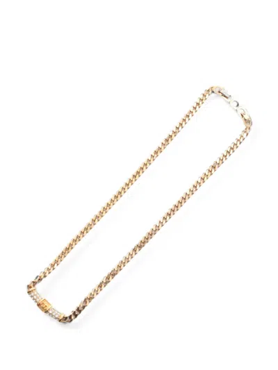 Pre-owned Dior Cd-logo Necklace In Gold