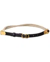 Dior C'est Rope & Leather Belt In Black