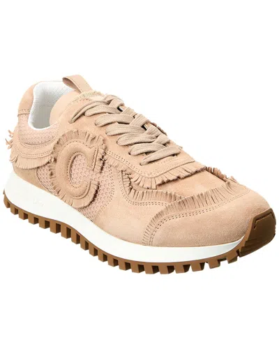 スニーカー C'est Dior Suede Calfskin & Mesh Fringe Sneaker Dior C'est Suede & Mesh Sneaker In Brown | ModeSens