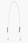 DIOR CHAIN AIRPORDS HOLDER NECKLACE WITH DECORATIVE BEADS