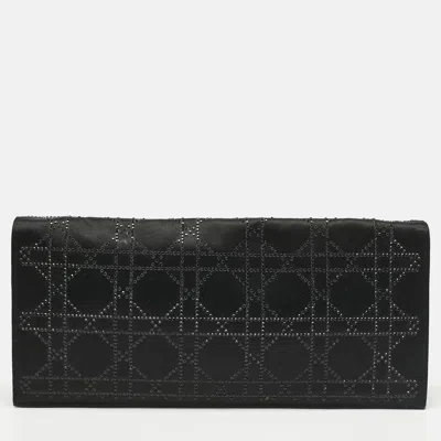 Pre-owned Dior Chain Clutch In Black