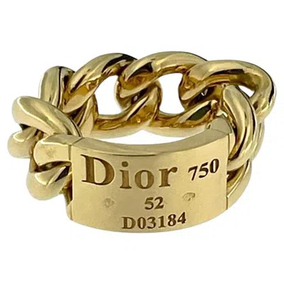Pre-owned Dior Chain Link Ring Yellow Gold