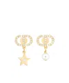 Dior Chams Earrings In Yellow