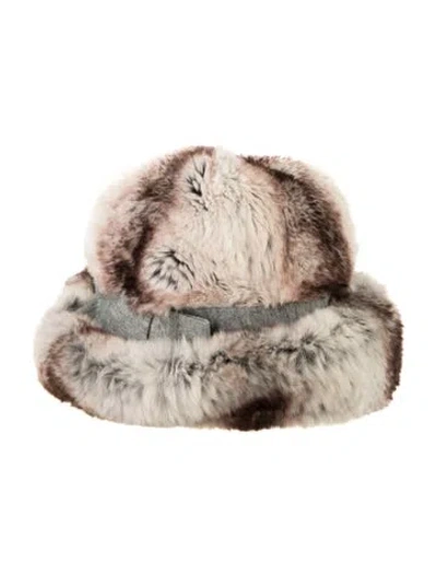 Pre-owned Dior Chapeaux Fur Hat In Neutral