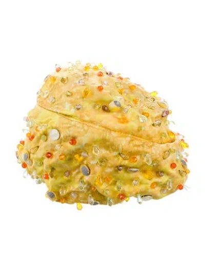 Pre-owned Dior Chapeaux Paris-new York Hat In Yellow