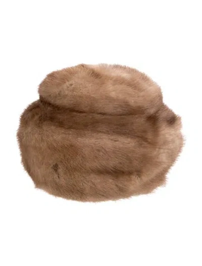 Pre-owned Dior Chapeaux Vintage Mink Hat In Neutral