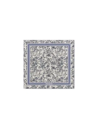 Dior Chardons Cashmere Scarf In Gray