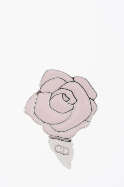 Dior Charm For Shoulder Strap Shaped Rose In Pink