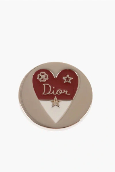 Dior Charm For Shoulder Strap With Engraved Heart In Gold