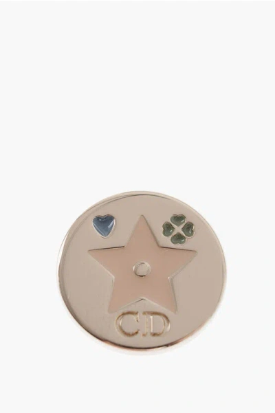 Dior Charm For Shoulder Strap With Engraved Star In Gold