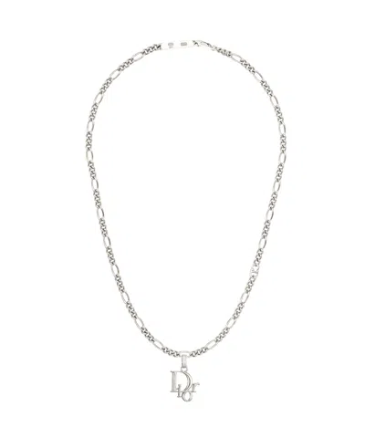 Dior Charms Chain Link Necklace In Metallic