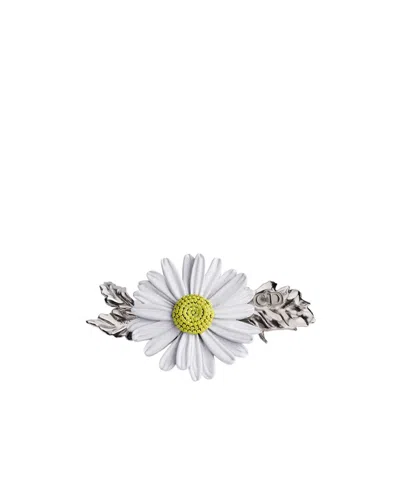 Dior Charms Daisy Brooch In White